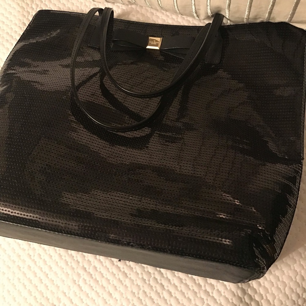 Kate Spade black tote sequin bag